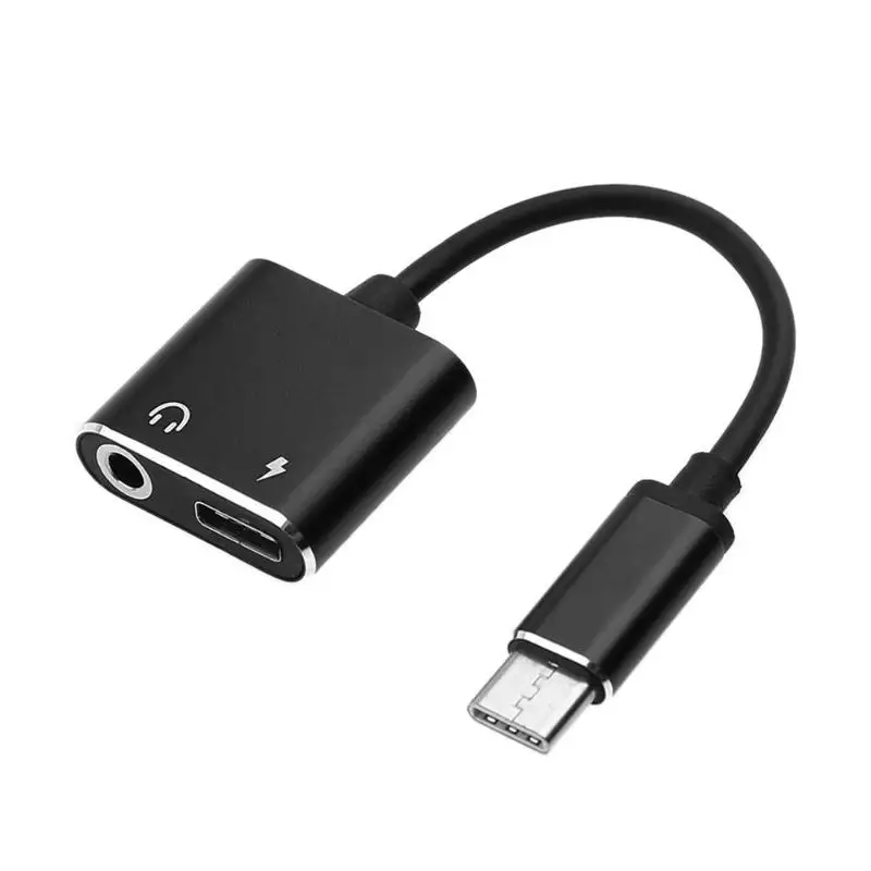 ALLOYSEED Универсальный 2 в 1 Тип-C USB-C до 3,5 мм Jack аудио зарядный кабель адаптер наушники конвертер проводной слушать