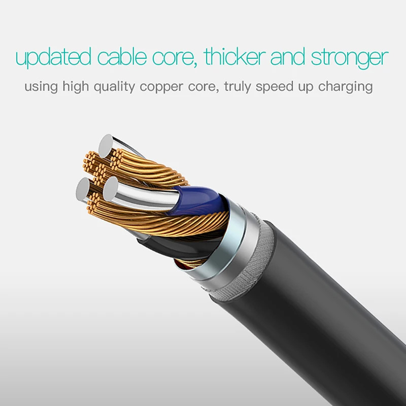 TOTU المصغّر usb كابل 2A سريع مزامنة البيانات شحن سلك Microusb شاحن سامسونج هواوي Xiaomi HTC LG شاحن هاتف محمول يعمل بنظام تشغيل أندرويد كابلات