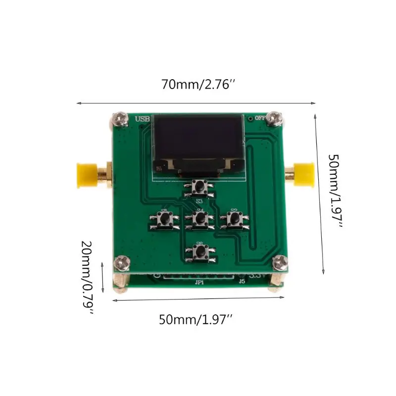 

PE43702 31.75dB Digital RF Attenuator Module 9K-4GHz 0.25dB Stepping Precision with OLED Microcontroller Control Board