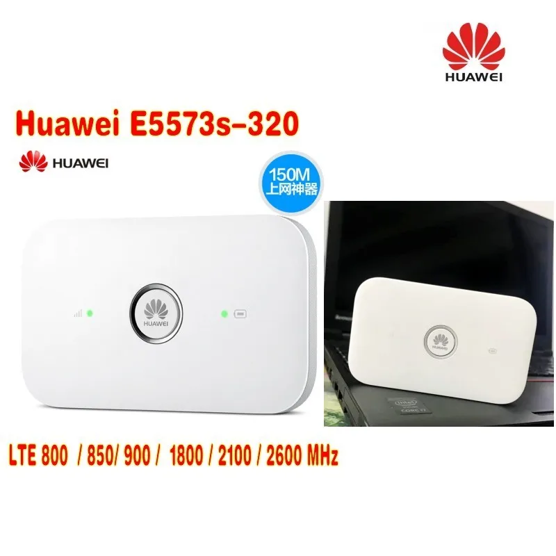 Лот 100 pcsunlocked huawei e5573 4 г lte 4 г Wi-Fi роутера E5573S-320 150 Мбит/с 3 г 4 г беспроводной 4 г LTE fdd диапазона pk e5577 e5372 e5577s