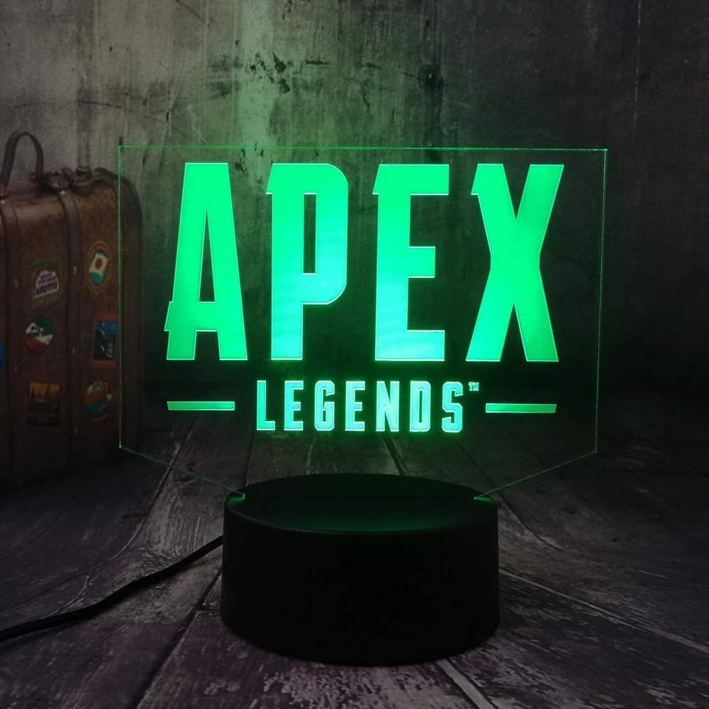 Новинка Apex Legends Battle Royale Game PUBG TPS ночной Светильник 3D светодиодный настольный светильник для мальчиков подростков детская игрушка домашний Декор Рождественский подарок