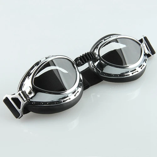 POSSBAY Защита от ультрафиолетовых лучей мотоциклетные очки шлем для мотокросса c очками лыжный солнце скейт Cafe Racer очки спортивные прогулочные солнцезащитные очки - Цвет: Clear lens