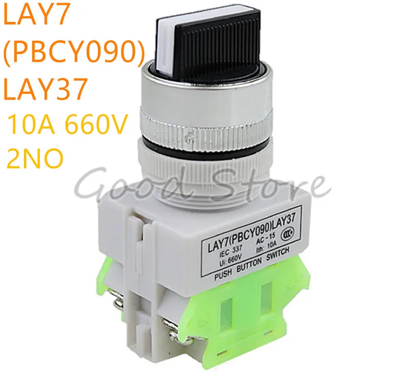

1PCS LAY37 3 Position/2 Position ON-OFF ON-OFF-ON Knob Rotary 2NO DPST Locking Switch 660V Ui 10A Ith