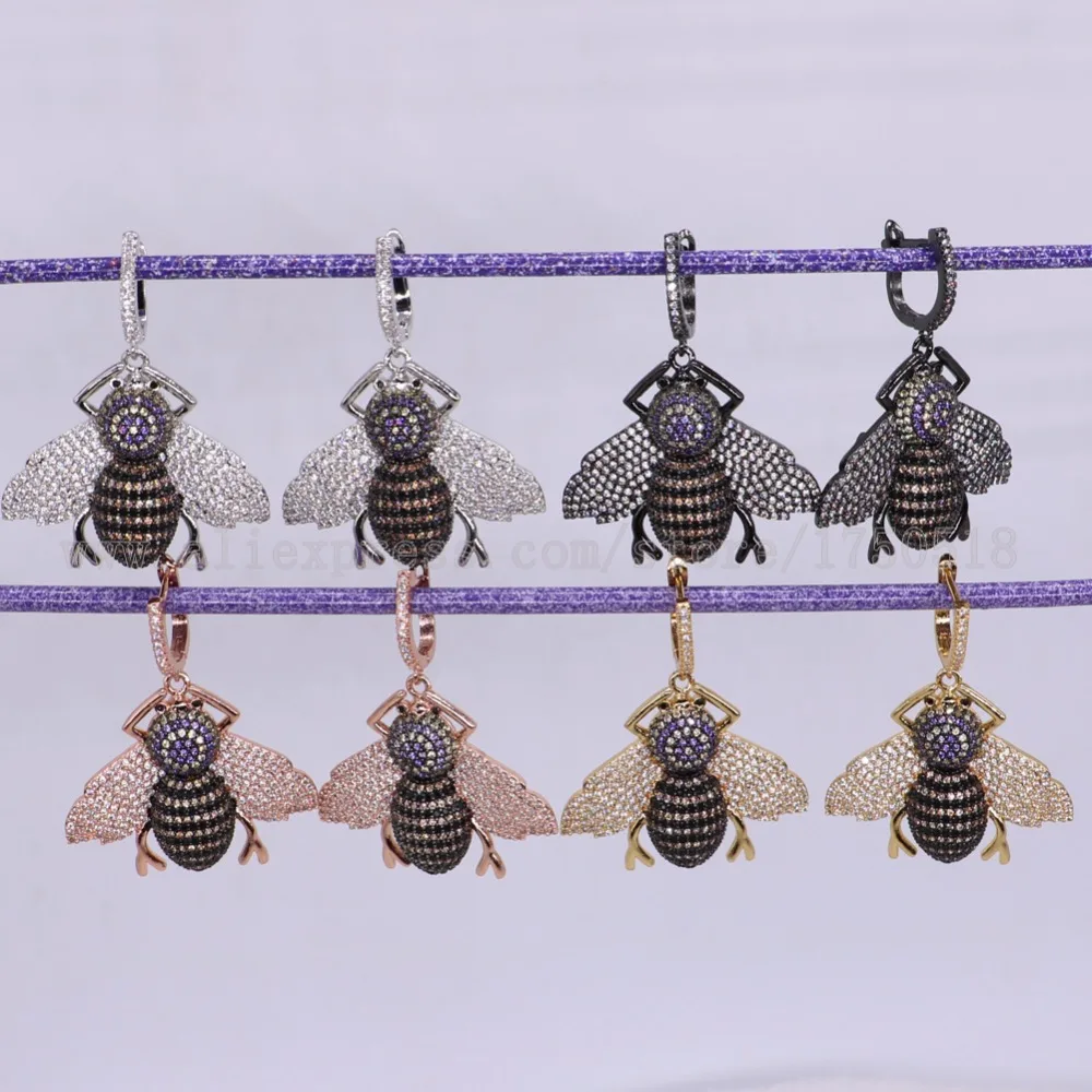 3 Pairs Fashion Insects Bugs Bee earrings New Design High quality Gift for lady insect earrings