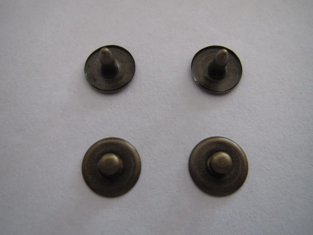 Free shipping 9.5mm brass rivet for jeans plating antique brass jeans ...
