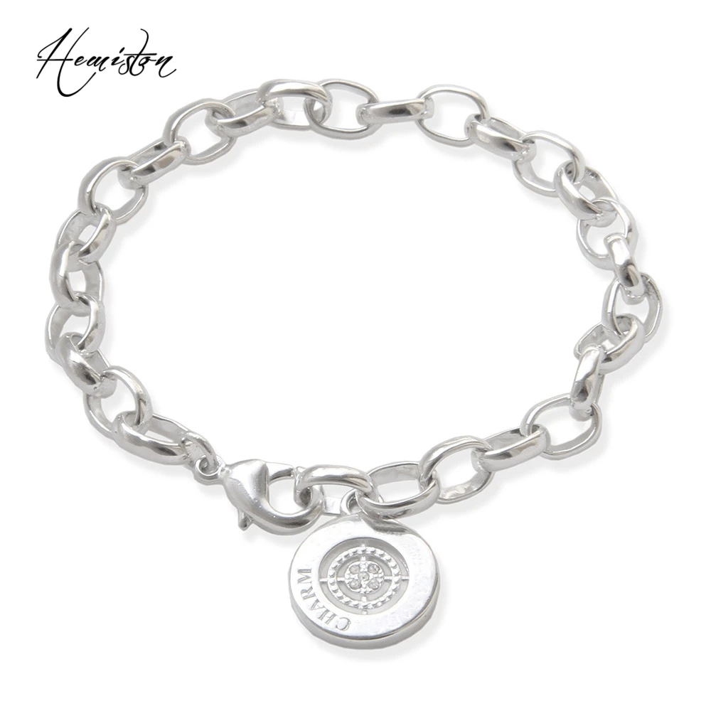 Thomas Basic Charm font b Bracelet b font with Circle clasp Fit TS Charms Club Plated