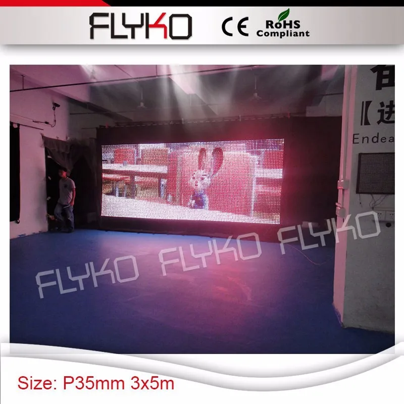 Бесплатная доставка 10ft x16ft led ткань P35 лучшее разрешение fantasy vision занавес довольно дисплей изображения