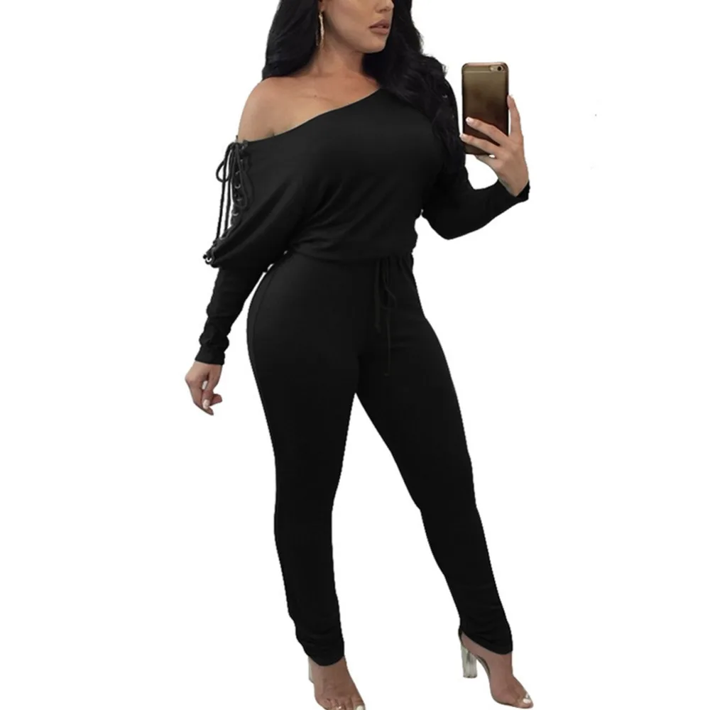 Combinaison femme 1 шт. повседневные узкие завязки на шнуровке бинты rompers Сексуальная с