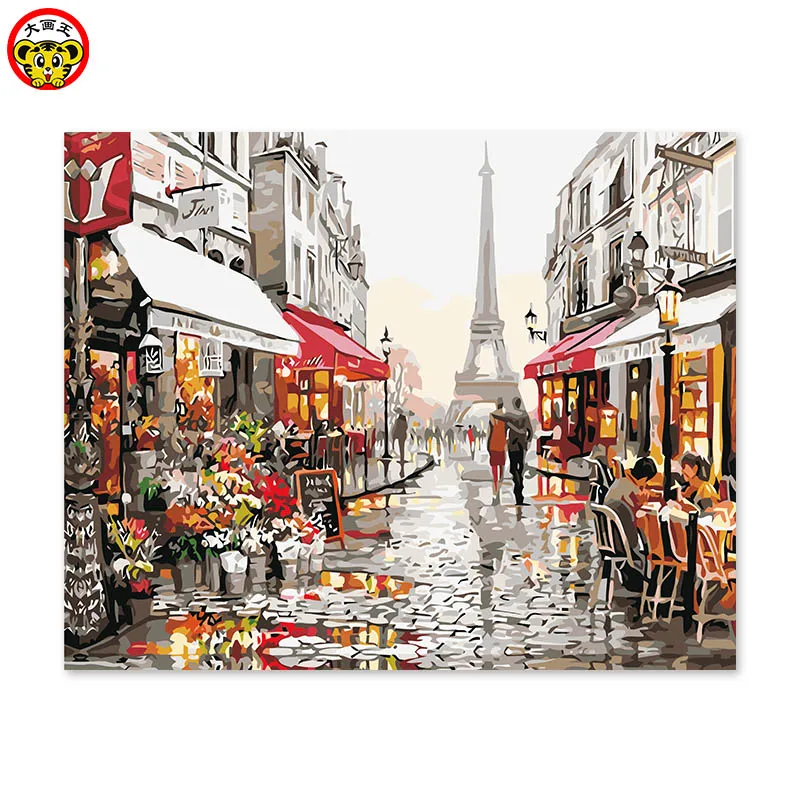 painting by numbers art paint by number itself handmade DIY decoration