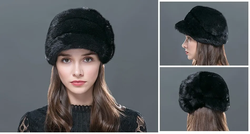 LTGFUR Новые шапки из цельного меха норки Брендовые женские шапки модные стильные высококачественные теплые шапки вязаные шапки для женщин
