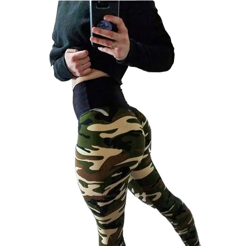

4 Colors Women Leggings Workout Fitness Sexy Long Trousers Camouflage Leggings For Women Printed Sporting Pants With Ladies