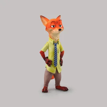 

Kawaii Cartoon Movie Zootopia Animal Toys Nick Fox Resin Action Figures Collection Model Dolls Kids Toys Gifts 19cm