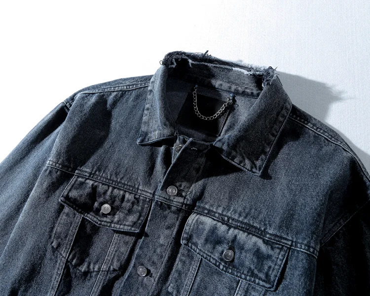 2018SS Xieruis SINNERS Logo Embroidery Women Men Denim Jacket Hiphop Streetwear Men Jeans Jackets Coats