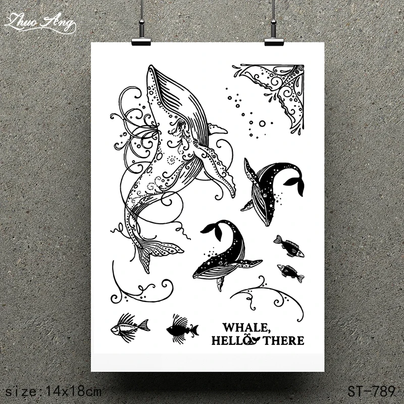 

ZhuoAng Beautiful Pattern Design Clear Stamp / Scrapbook Rubber Stamp / Craft Clear Stamp Card / Seamless Stamp ST-789