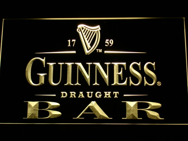 090 Guinness Draught Beer Bar светодиодный неоновый светильник с выключателем вкл/выкл 20 +