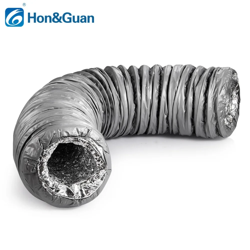 2.5/5m Home Duct Super Silencer Flexible Exhaust Pipe Ventilation Vent Hose Duct Outlet for Air Conditioner Tube Dia 100mm 200mm 2.5/5m Home Duct Super Silencer Flexible Exhaust Pipe Ventilation Vent Hose Duct Outlet for Air Conditioner Tube Dia 100mm 200mm