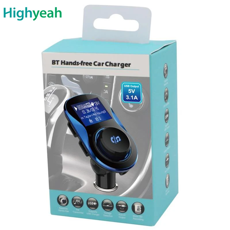 

Bluetooth Handsfree Car Kit Receiver Audio Stereo Fm Transmitter Radio Mp3 Player Aux Wireless Car USB Charger Car cigarette