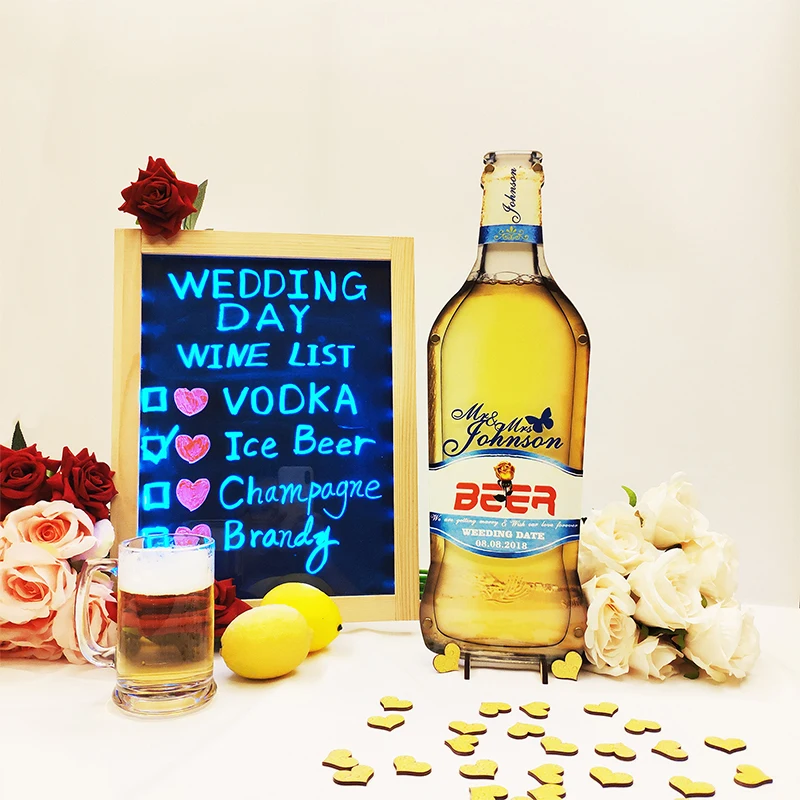 

Personalised Creative design Bottle wedding guestbook Alternative Custom name & date Guest book Personalised Wedding decoration
