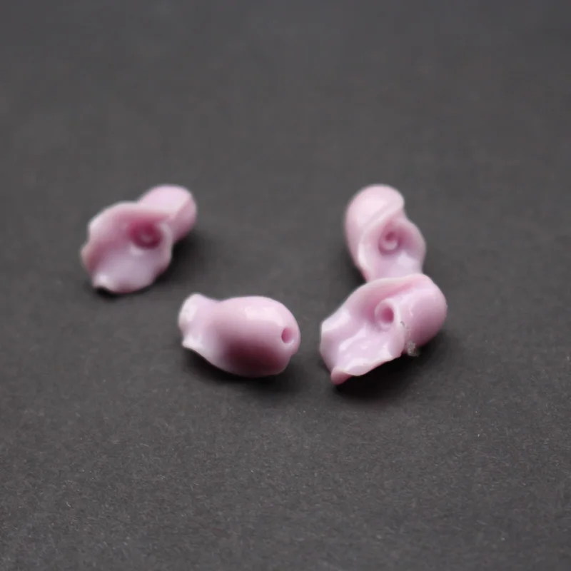 

(20 pieces/lot) Carved Calla Beads Coral beads 7mm*14mm Violet 3934 color for Jewelry making