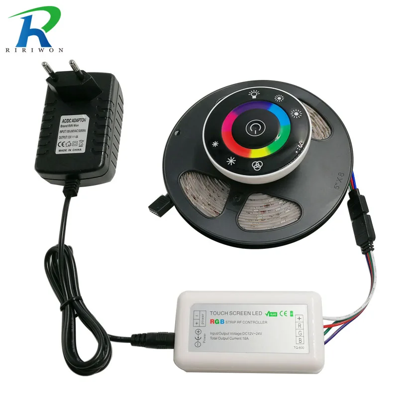 

RiRi won SMD RGB LEDs Strip light 5050 5m 10m 15m 20m waterproof led light 60Leds/M led tape diode Controller DC 12V power set