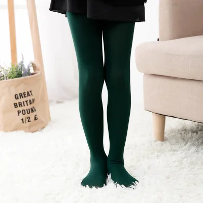 dark green Демисезонный яркие разноцветные колготки для балета, танцевальные колготки для Колготки для девочек детские бархатные однотонные белые колготки для девочек, колготы - Цвет: dark green