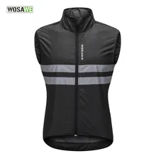 WOSAWE жилеты для велоспорта Светоотражающие ветрозащитные рубашки без рукавов MTB дорожный велосипед Джерси Верхняя велосипедная одежда ветрозащитная куртка быстросохнущая