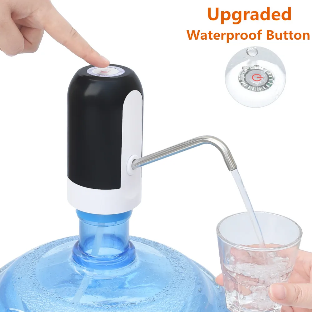 

WiHoo New Automatic Smart Electric Water Pump Dispenser with Waterproof Button Drinking Bottle Pump Smart Home USB Rechargeable