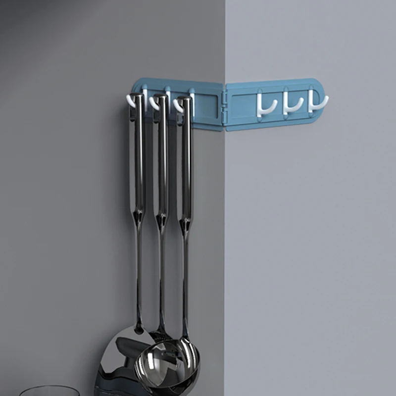 

vanzlife Punch-free corner hooks Bathroom 6-link adhesive hooks without traces Strong glue hooks and corner hooks