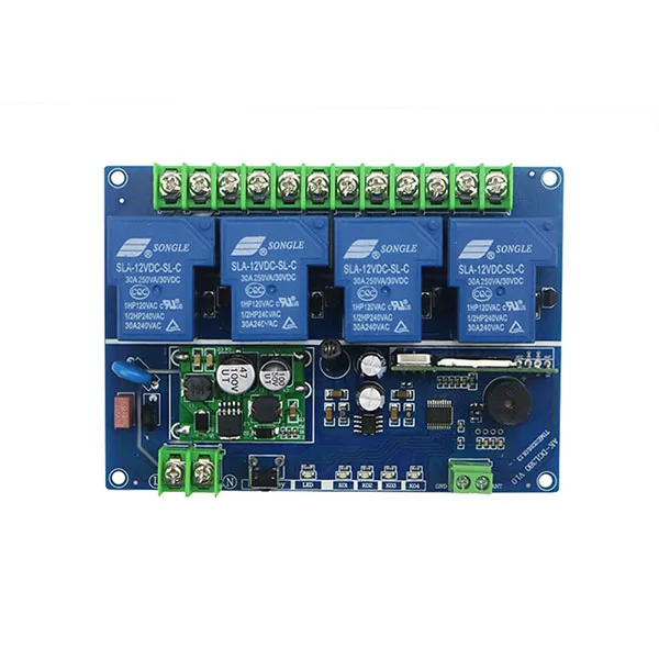 DC12V 24 В 36 В 48 В 4ch 30A rf Беспроводной Дистанционное управление реле безопасности Системы Garage Дверные рамы ворота Электрический дверные рамы лампа/окно