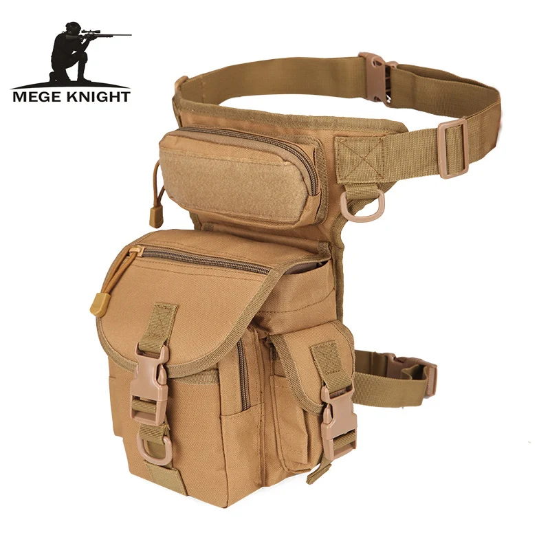 Günstige Mege Militärische Taktische taille tasche Camouflage Molle Bein Tasche Oxford Wasserdicht Armee Gürtel Oberschenkel Tasche Waffe Taille Beutel Dropshipping