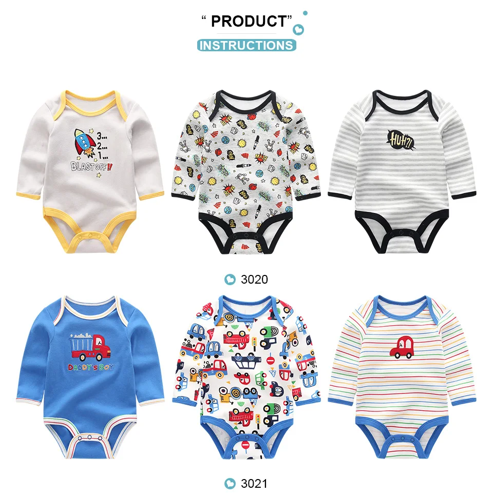 Одежда для маленького мальчика, 3 шт./лот с длинными рукавами для новорожденных; Комбинезоны для девочки, для малыша хлопковая одежда для малышей Комплект для мальчиков и девочек; roupas de bebe; сдельник для ребенка