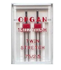 Иглы organ 130/705H Двойная игла для растягивающейся вязальной ткани домашняя швейная машина 75/4 мм/2,5 мм двойная игла