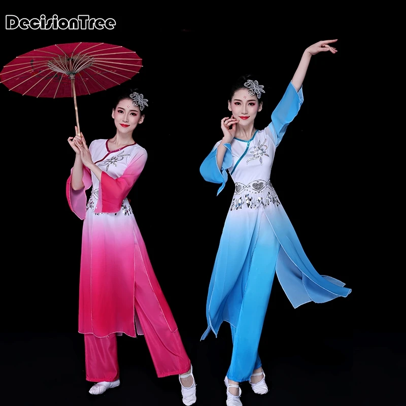 

2019 summer Sports dance clothes traditional chinese costume dress stage performance clothing folk dress women stage costum