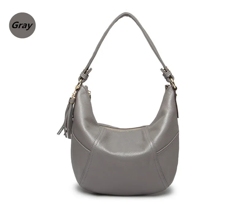 High Quality Genuine Leather Bag Woman Shoulder Bag Real Cow's Skin Bag Fashion HOBO Ladies Crossbody Bag 2018 (7)