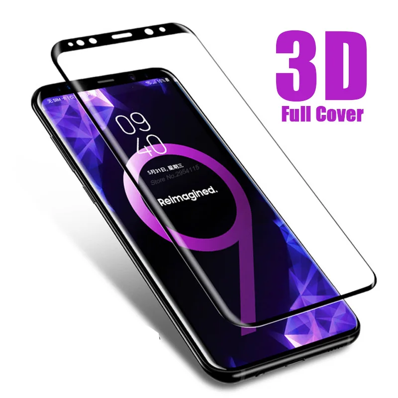 

S 9 Glas 3D Curved Tempered Glass Screen Protector For Samsung Galaxy S9 S8 S7 S6 edge plus note 9 S 9 8 7 Cover Protective Film