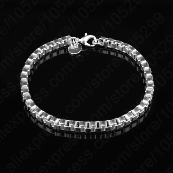 Браслет из серебра 925 пробы с застежкой лобстером 19 см|bracelet with|chain braceletbracelet bracelet |