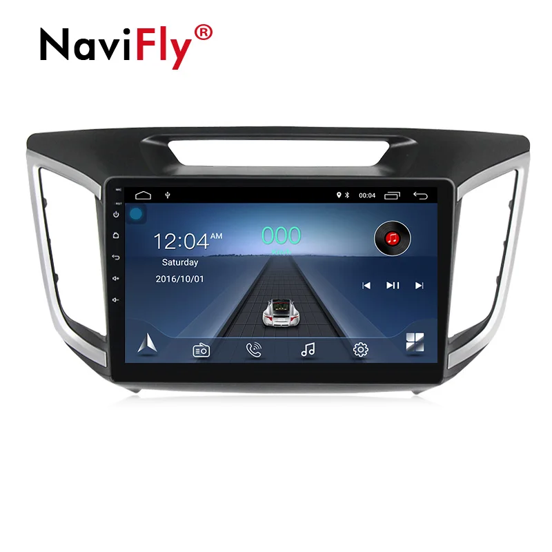 Navi-Fly Full touch 10,1 дюймов Большой экран Android8.1 Автомобильный мультимедийный видео плеер для hyundai Creta ix25- с gps navi - Цвет: standard