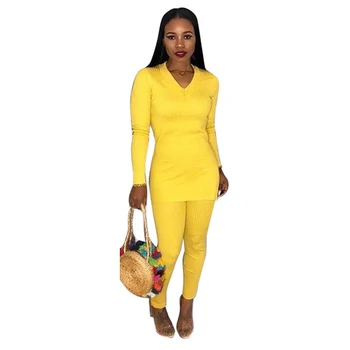 

Women's high fork round neck jumpsuit jumpsuit two-piece casual long-sleeved overalls women's jumpsuit women's jumpsuit