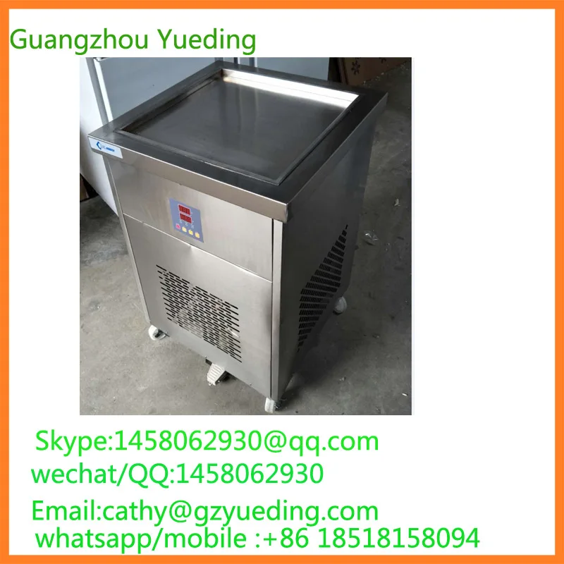

free shipping Factory price thailand rolled fried ice cream machine with Computer version temperature regulation