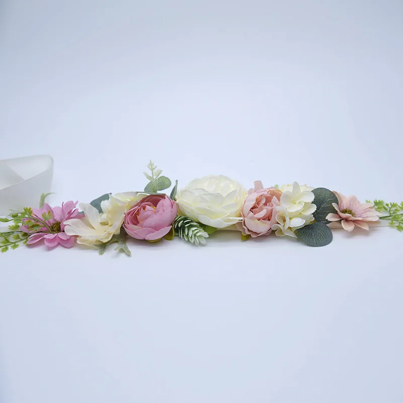 Свадебный пояс модные цветочные ремни для женского платья свадебный цветок невесты ленты для девочки атласная лента Бохо свадебный пояс богемный