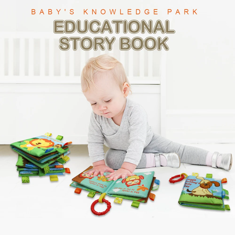 

Baby Toys Soft Cloth Book Infant Learning Educational Toy Rustle Sound Newborn Crib Bed Toys 0-36 Month Birthday