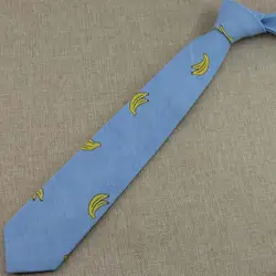 100% лен для мужчин галстуки 2019 банан дизайн галстук 7 см тонкий галстук для мужчин повседневные Узкие галстуки синий галстук для мужчин
