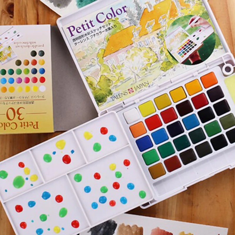 Buy Sakura 30Colors Watercolor Paints Box With