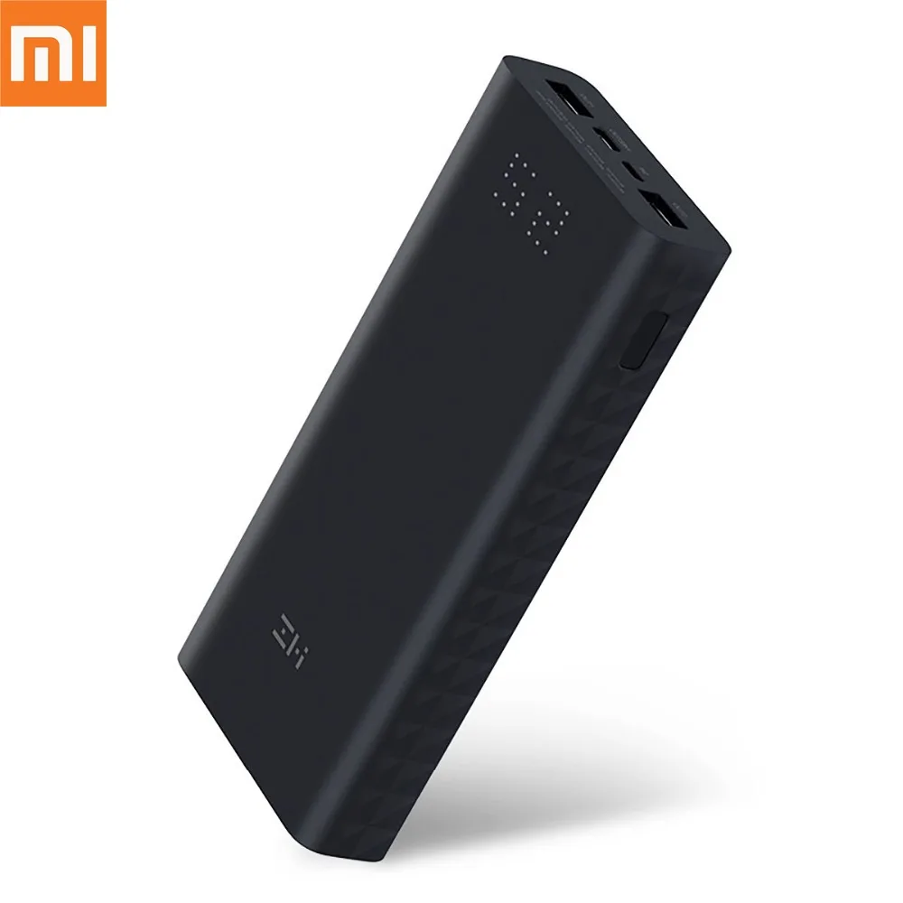 

Original Xiaomi ZMI Power Bank 2 20000mAh ways 27w fast QC 3.0 External Phone Bank Up Battery Charger USB 3.0 Power Supply