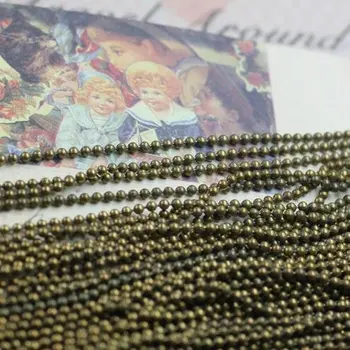 

Free shipping!!!! 100m/lot 1.5mm ball bronze tone jewelry chain findings