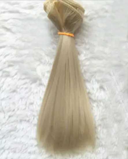 Новинка 15 см высокая температура термостойкие кукольные парики золотисто-коричневые волосы для 1/3 1/4 1/6 BJD diy парики с волнистыми волосами для куклы - Цвет: Gold 2