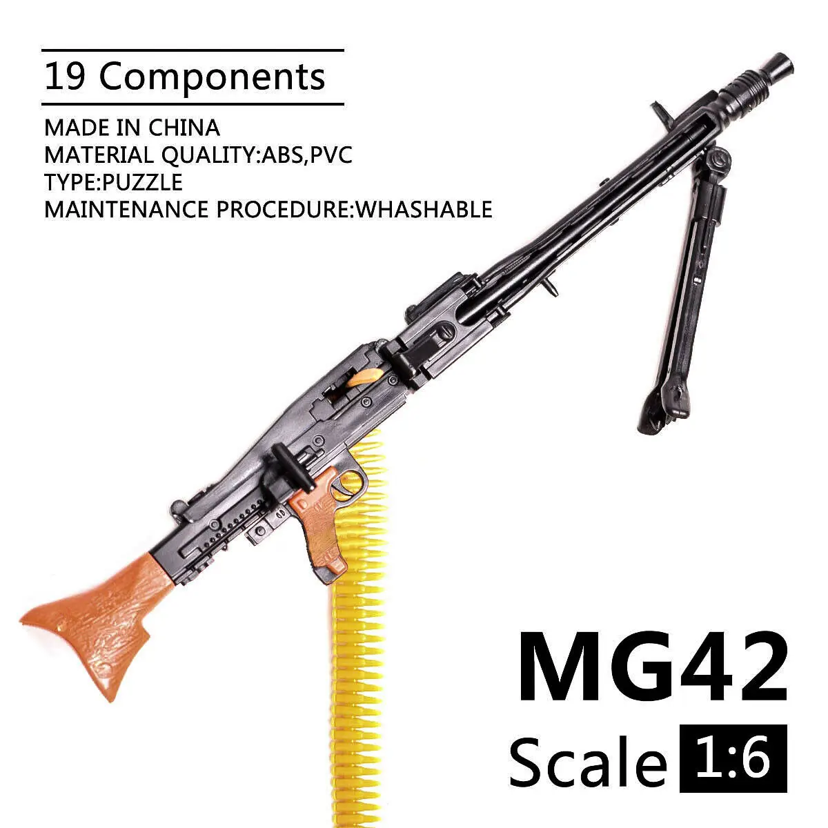 MG42 Toy Gun Model Assembly Puzzles, Building Bricks, Soldado