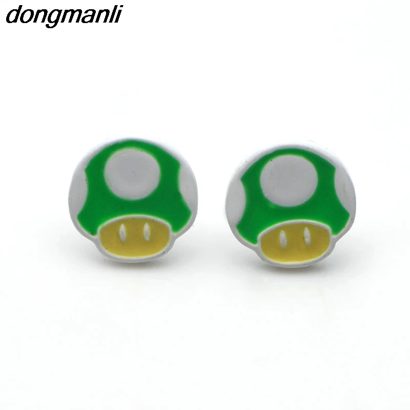 P1095 Dongmanli милые серьги гвоздики с грибами для хули Женские Детские Подарочные