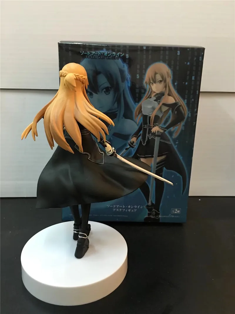 Anime Sword Art Online SAO Yuuki Asuna Stand PVC Figure New Loose 18cm White Anime Sword Art Online SAO Yuuki Asuna Stand PVC Figure New Loose 18cm White