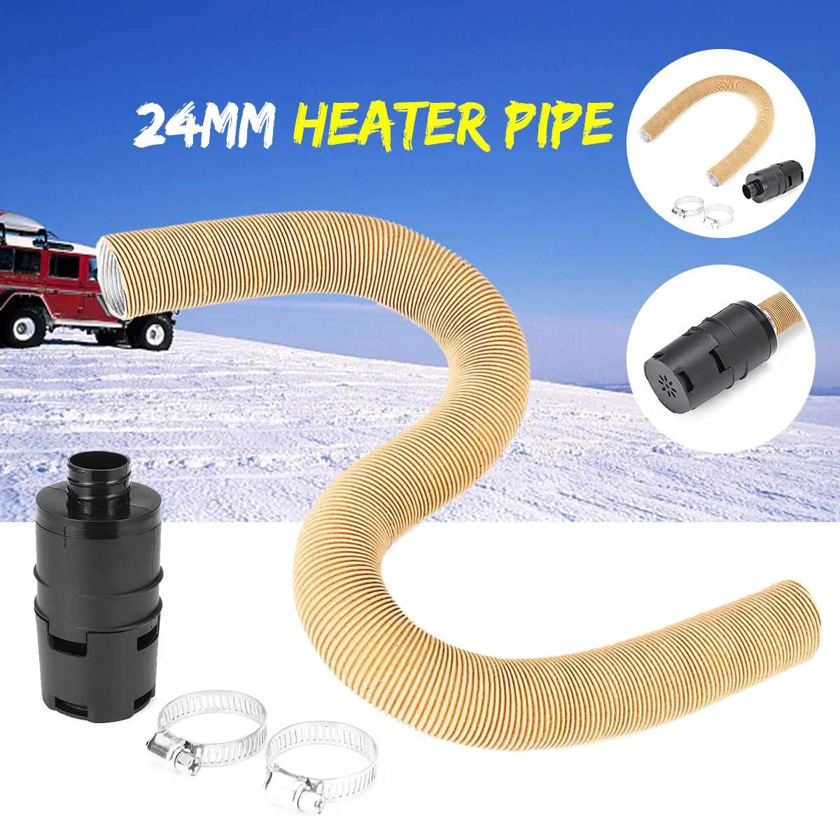 

24mm Diesels Car Truck Heater Air Inlet Pipe With Filter and Buckle Accessories for Eberspacher For Diesel Heater Parts